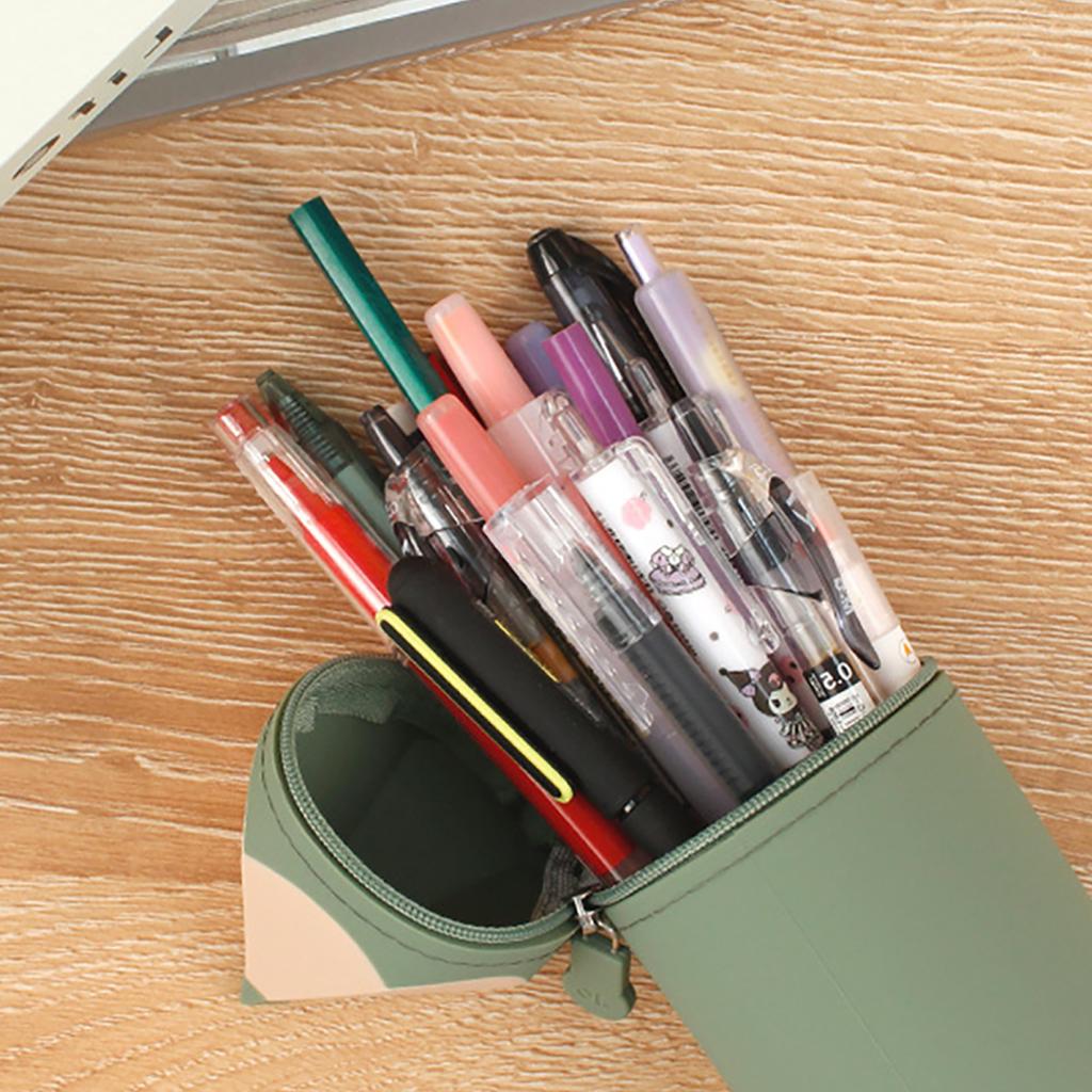 Pouzdro na tužky Silikonový držák tužky ve tvaru pera Praktický design přísavky držák štětců na make-up pro domácnost