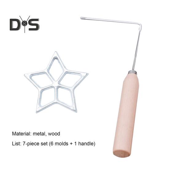 Flower 7Pcs/Set Beautiful Shape Rosette Mold Reliable Anti Corrosion Metal Frying Timbale Mold Kitchen Tools