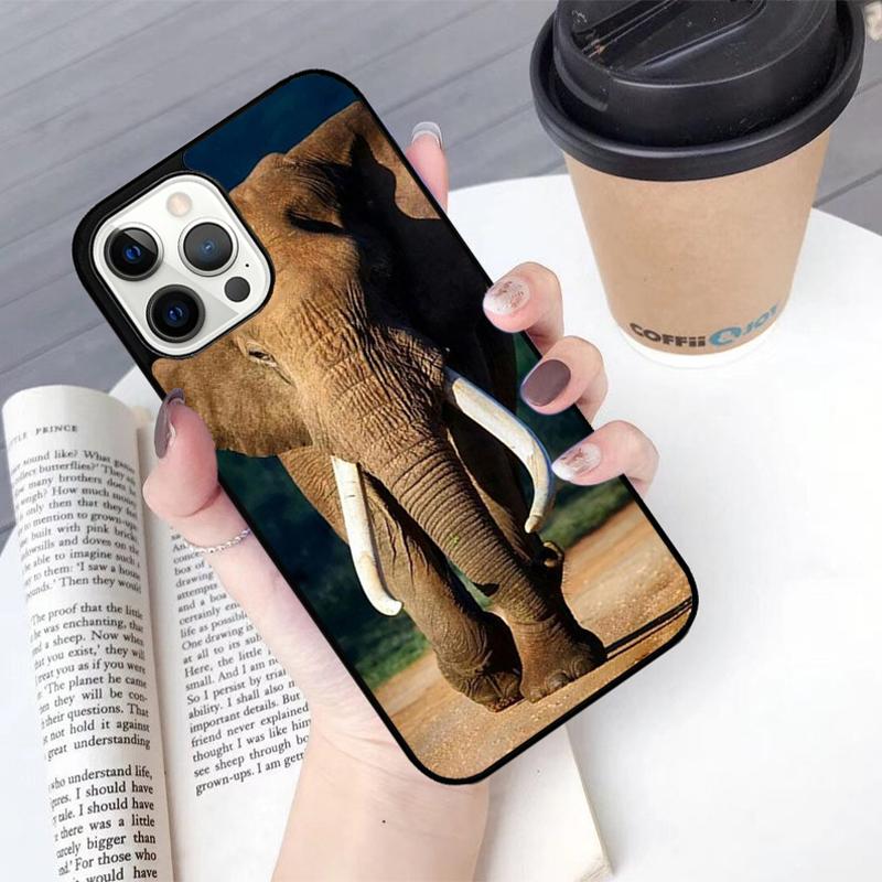 African Elephant Silhouette Phone Case For iPhone 17 Air 13 12 14 15 16  Cover For Apple Pro Max 6S Plus Coque