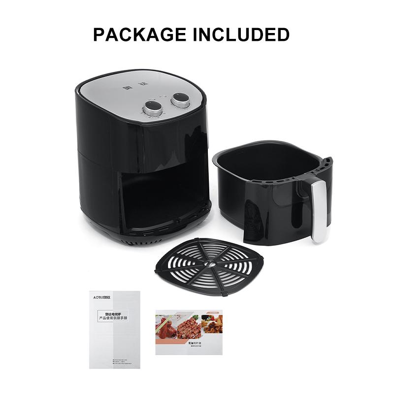 220V 50Hz 6.5L Air Fryer Electric Deep Fryer No Oil Toaster Oven Chicken Pizza Cooker LCD Timer Temperature Control Black