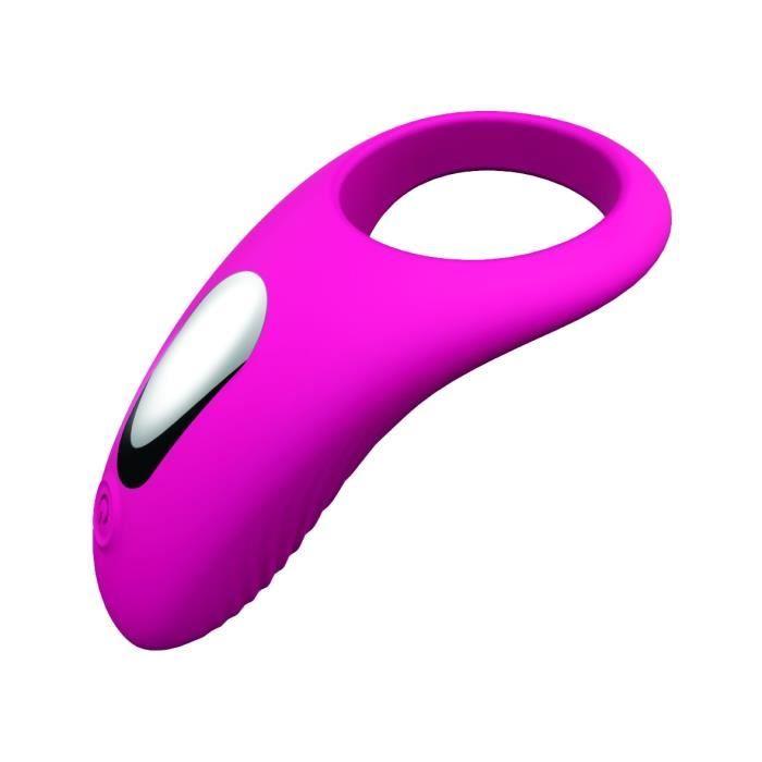 Anneau Vibrant - Couples Enhancer - Rechargeable - 9 Modes de Vibration - Silicone - Rose Fuchsia
