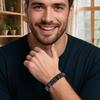 Hämatit Armband Herren Natürliche Mode Accessoires Beruhigender Schmuck Armband für Herren Väter Arbeit Büro Studium Tägliche Sportarten