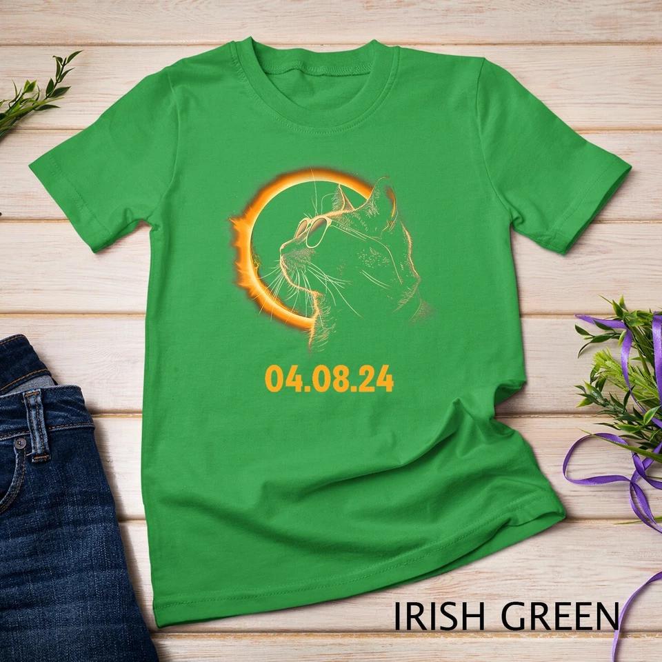 Solar Eclipse Cat Solar Eclipse Glasses Cat Funny T-Shirt Unisex T-shirt 5 S