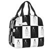Custom Funny Glasses With Eye Test Chart Lunch Bag Women Optician Optometrist Warm Cooler Insulated Lunch Boxes for Adult Office
