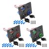 2 USB Car Power Adapter With Meter And Water Resistant Button For Vehicles And Motorcycles