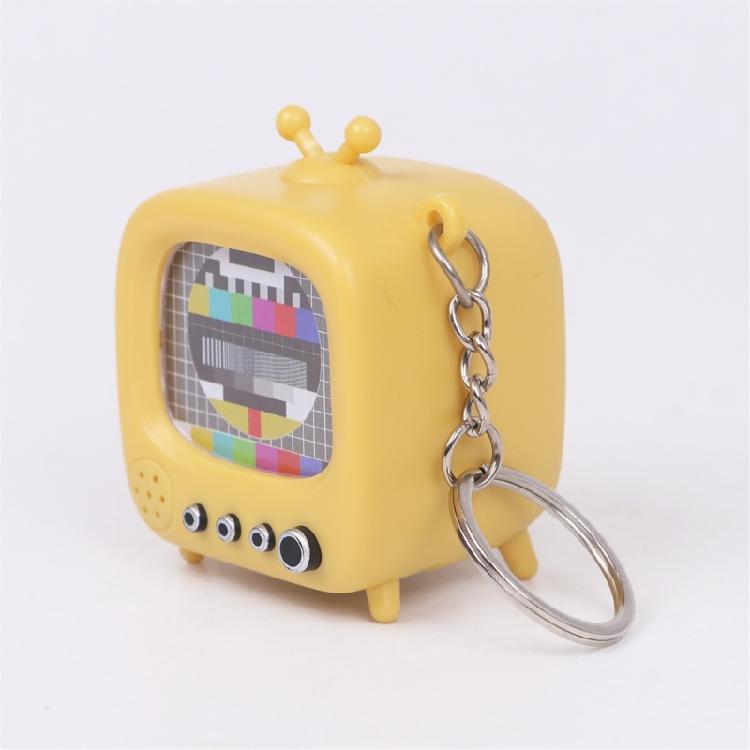 Vintage Style Mini TV Keychain With Light Sound Features Compact Keyring Gift For Birthdays Holidays