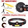 Q5+COB Led Headlamp Powerful Builtin 18650 Battery Magnetic Torch Outdoor Camping Fishing Headlight Stepless Dimming Searchlight
