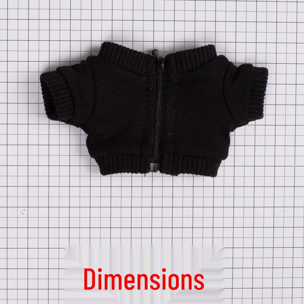 17cm Labubu Macaron Hoodie Puppenkleidung (Ohne Hut, mit Reißverschluss) – Anpassbares Muster