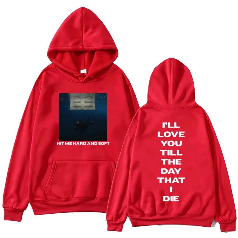 Hoodie for Men Billie Hit Me Hard and Soft