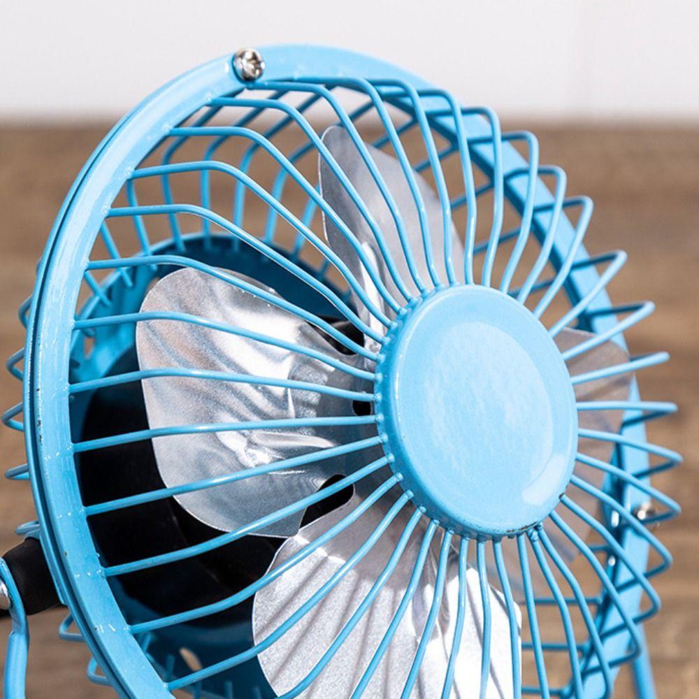 Ventilador Mini USB de Liga de Ferro 4 Polegadas Ventilador de Refrigeração Portátil Ventilador de Brisa Silenciosa Viagem