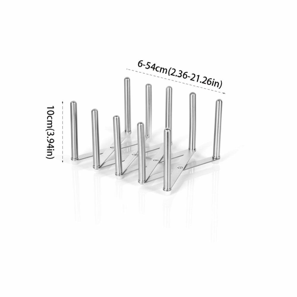 Stainless Steel Telescopic Rack Telescopic Design Pot Cover Storage  Kitchen Organization Small size
