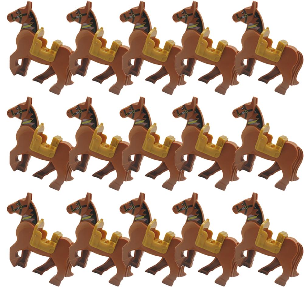 Medieval Zoo Building Blocks Character Accessories Mounts Animals Deer Elephants Camels Wolves Warhorses Bricks Toy Gifts K080