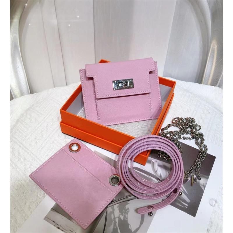 Women's short palm pattern cowhide shoulder crossbody simple new change bag fanny pack wallet card bag integrated bag