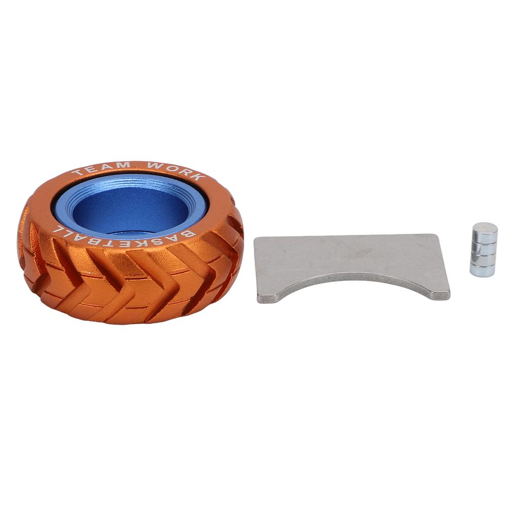 Stress Relief Haptic Slider Ring Dual Color Metal Ratchet Sensory Rotating Coin Block ADHD Slider