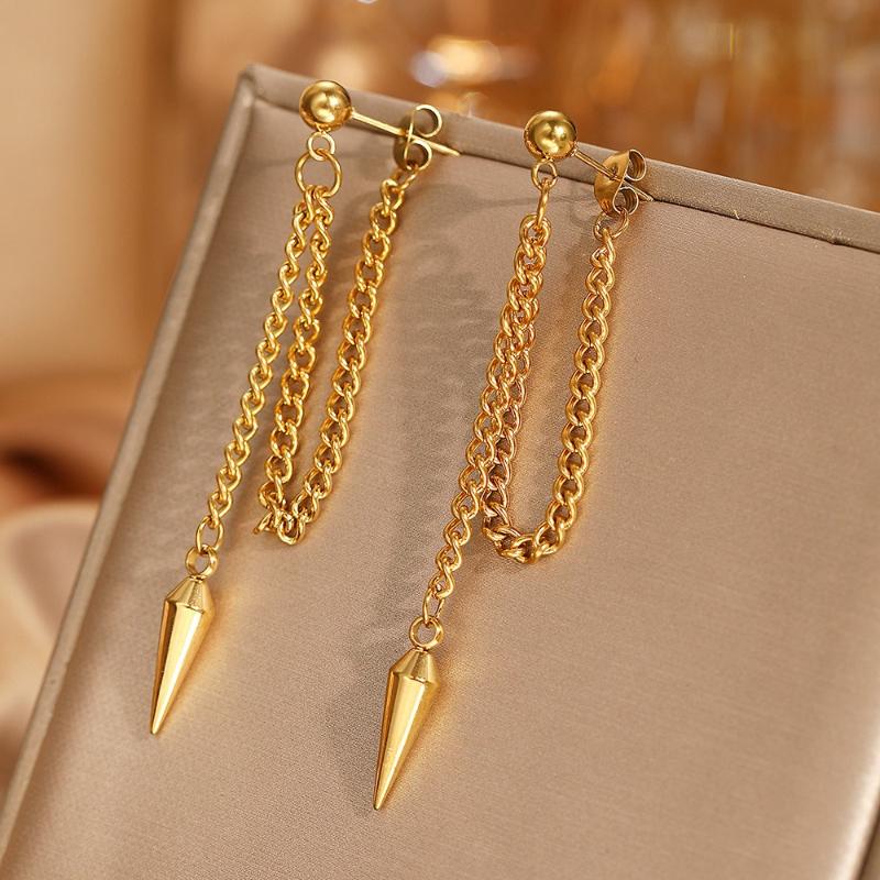 

Fashionable and Trendy Gold Color Chain Tassel Pendant Necklace, Suitable for Women s Daily Wear, Party Zircon Gifts