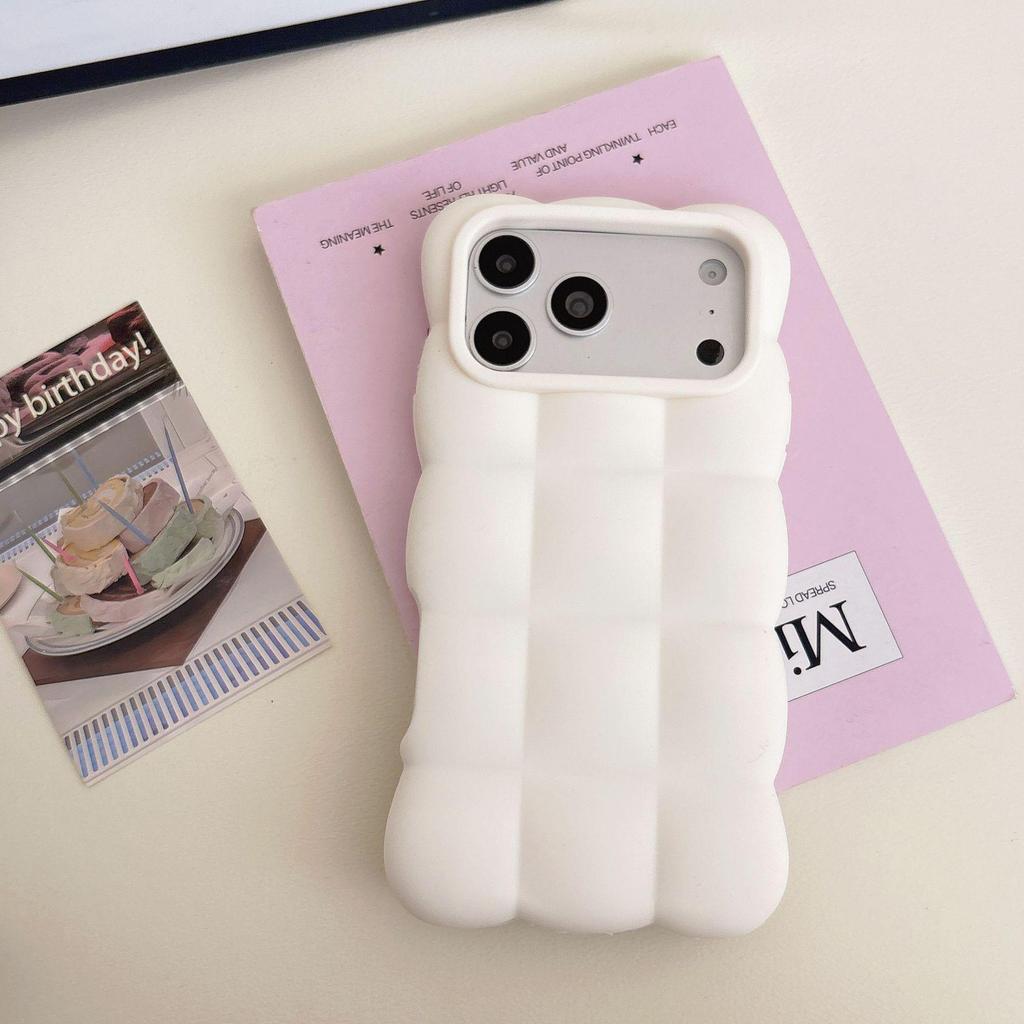 Custodia soffice 3D a forma di nuvola ispirata per iPhone 17 Pro - Copertura protettiva in silicone morbido
