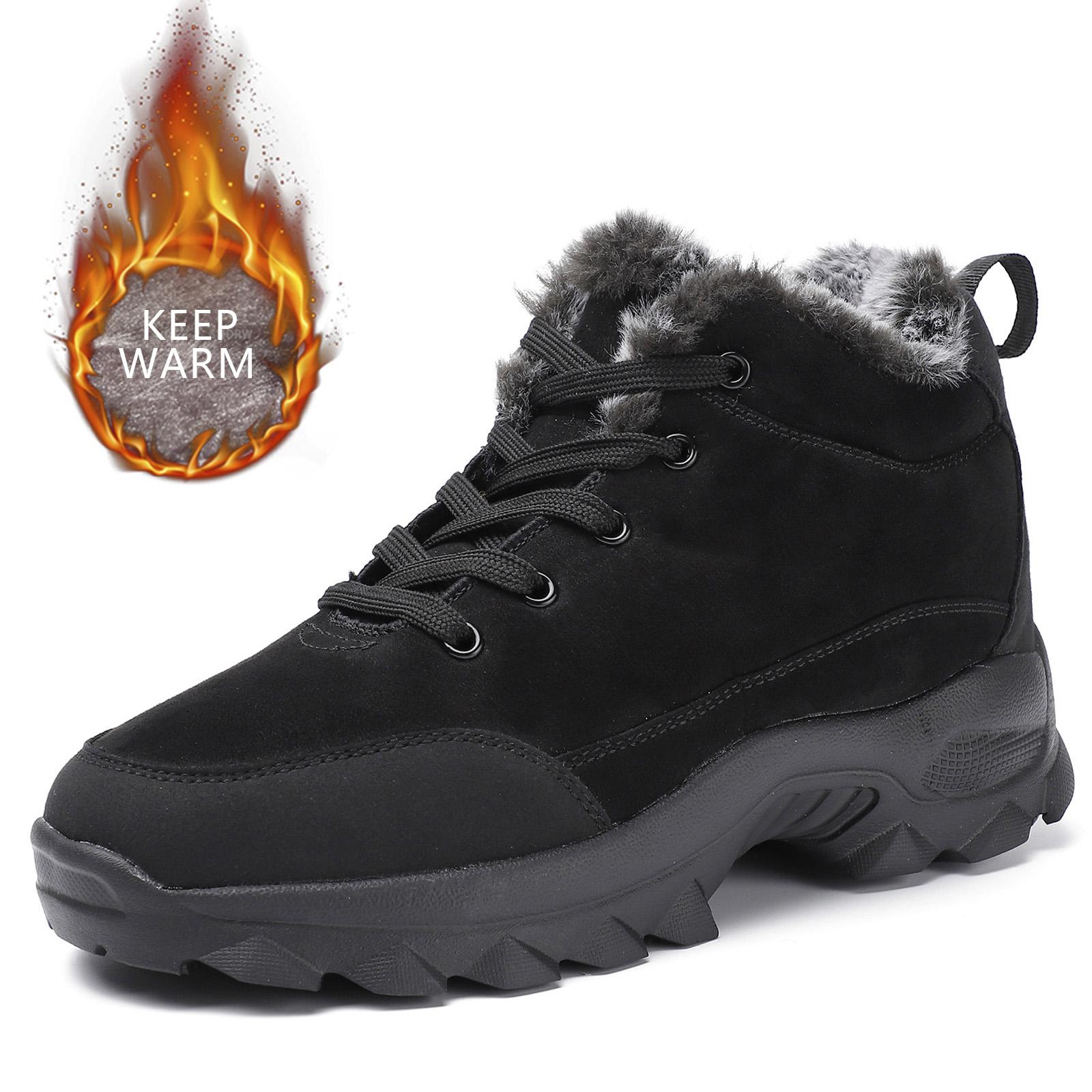 

Чоловічі снігові черевики Зимове взуття для прогулянок на відкритому повітрі Легкі кросівки для чоловіків Зимове взуття Botines Tenis Чоловічі ботильйони для походів Взуття 42 чорний