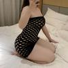 40-100KG Plus Size Mesh Erotic Dress Bodystockings Lingerie Sexy Open Bra Crotchless Female Fishnet Dress Underwear for Women Men