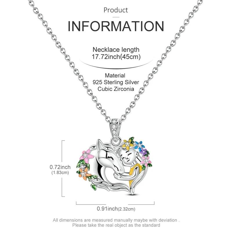 Original 925 Silver Necklace For Women Class Style Heart Shape Romantic Style High Quality Women Necklace Jewelry Gift