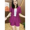 Petite Women's Stylish Two-Piece Summer Suit: Streetwear Shorts Set