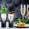 Christmas Wine Bottle Decoration Set, 3D Wine Bottle Decorative Hat, Decorative Santa Hat with Plush Whiskers, Perfect Table Decoration