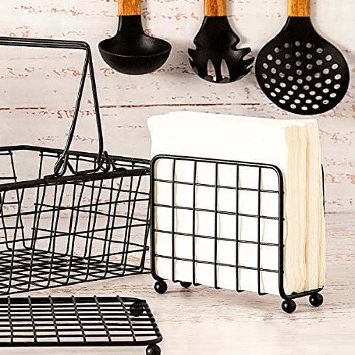 Porte-serviettes - QUID - Ébène - Acier Peint - Noir - 14,5 X 6,8 X 11,8 Cm