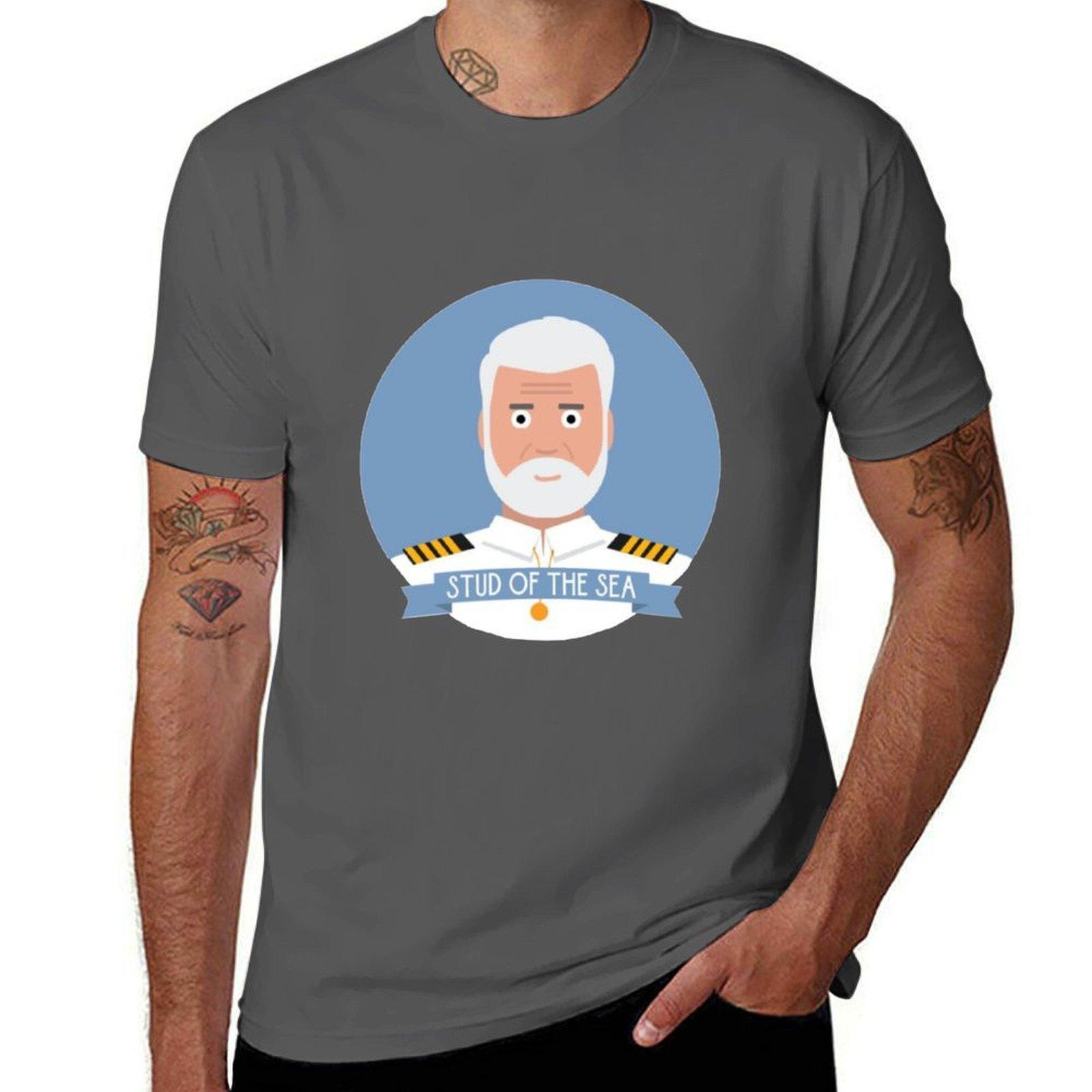

Captain Lee Stud of the Sea TShirt mens graphic t shirts t shirt for man 100 percent cotton TShirt 4XL
