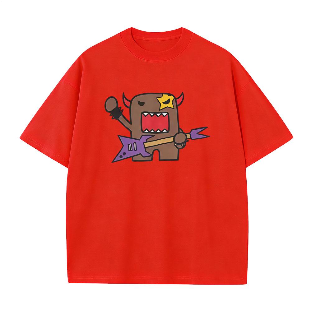 Domo Kun Funny Meme T Shirt Unisexs Women Humor Gothic Metal Rock Style Tshirt Unisex Cotton Oversized Short Sleeve Tshirts Tops