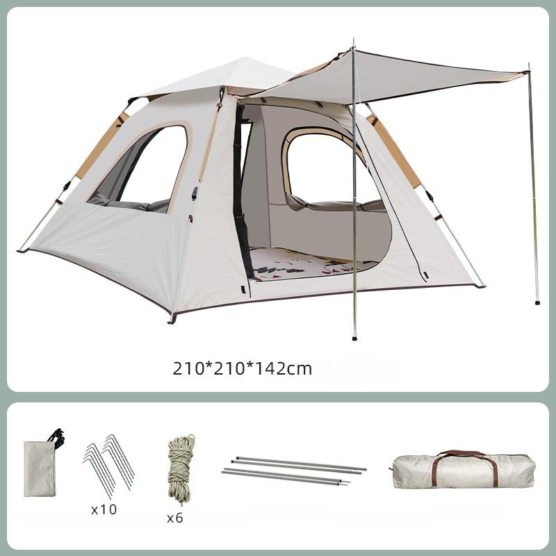 Outdoor Panoramic Doors and Windows Camping Tent Automatic Quickly Open Sunscreen and Waterproof Park Tent
