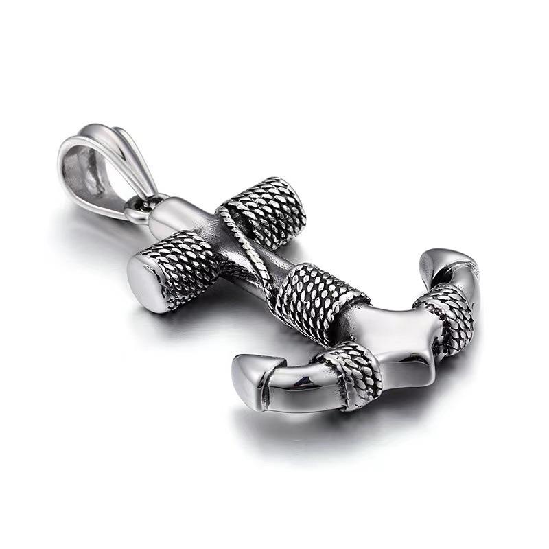 Vintage Pirate Anchor Necklace Pendant Men Sailor Personalized Hip Hop Fashion Jewelry