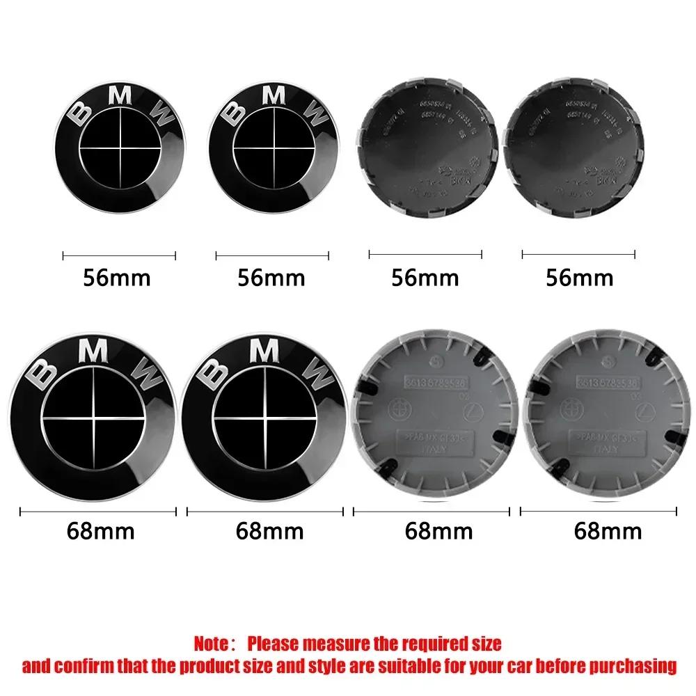 4Pc 56mm 68mm BMW Emblem For BMW Wheel Hub Caps For BMW 3 Series 5 Series E60 E90 F10 F30 E46 E39 X5 E53 E70 E38 Z4