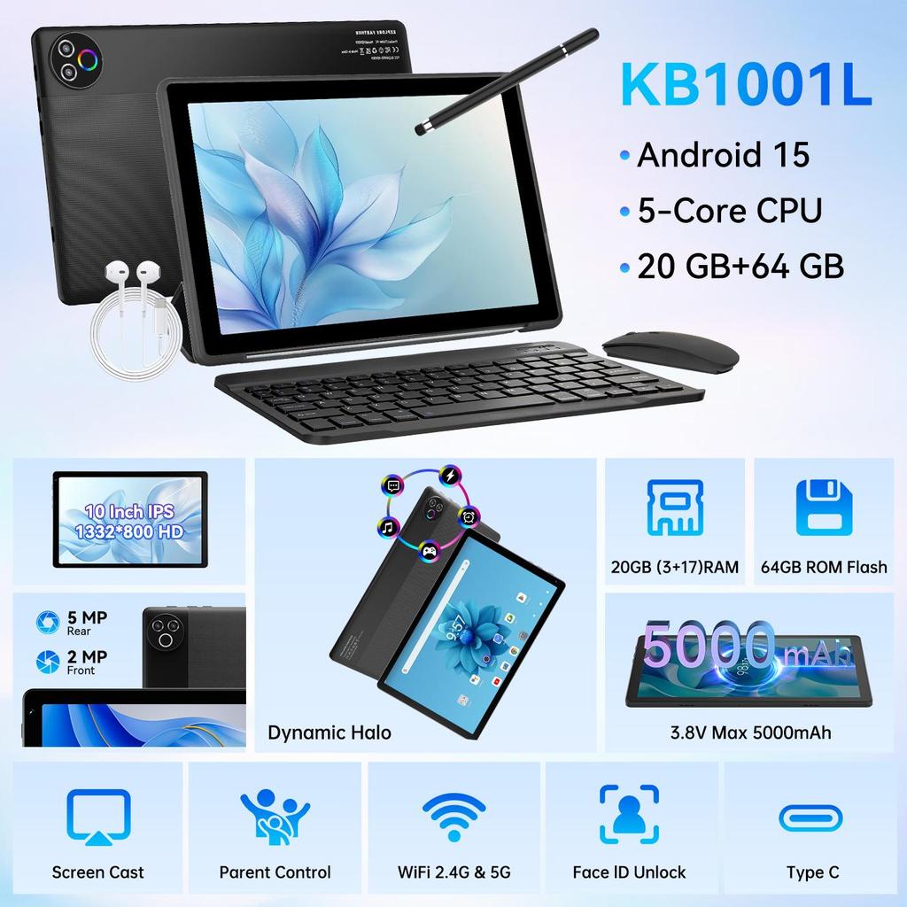 Moderness Tablet 20gb+64gb Android 15 Tf(max 1tb) Con Kit