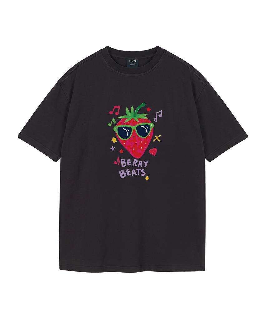 WILDROCK Berry Beats Pigment Oversized Short Sleeve T-Shirt (Cropped) (Type A)