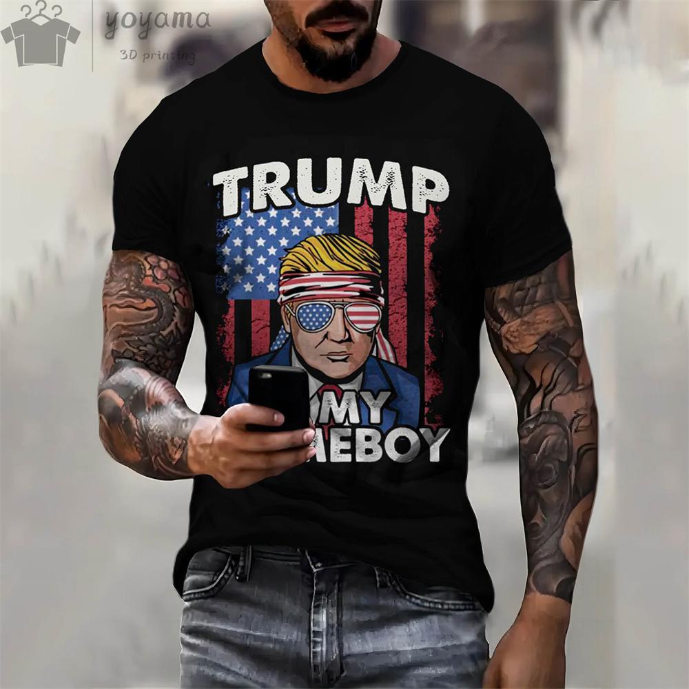 Trump Supporter Print Clothes Unisex Designer Unisex's T-shirts Unisex's Summer Clothes Unisex T Shirts Short Sleeve Trump Graphic T Shirts