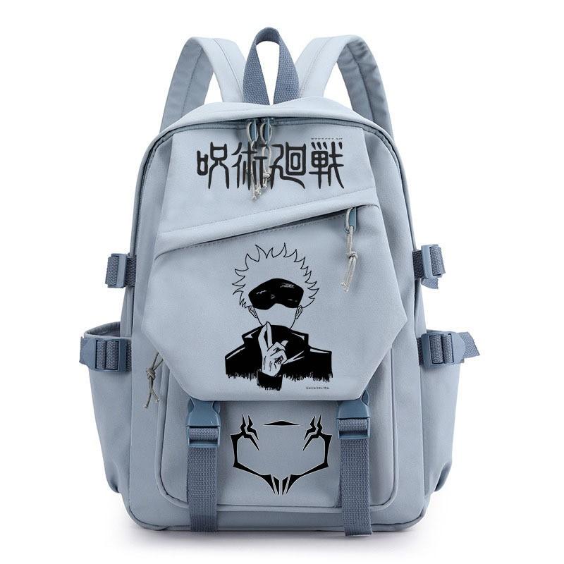 Anime Jujutsu Kaisen Iskolatáska Gyerekeknek Tinédzsereknek Diákoknak Nylon Kétvállú Táska USB Porttal Párnázott Pántokkal