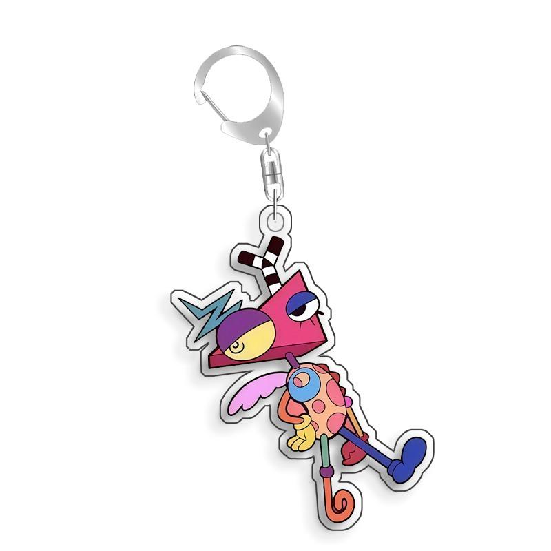 For The Amazing Digital Circus Kinger Gangle Kanfmo Zooble Acrylic Selfmade Cute Cartoon Anime Keychain Pendant Toy Gift 5cm