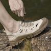 Men Hiking Sandals Outdoor Black Beige Hole Shoes Wide Palm Athletic Closed Toe Sport Sandals Beach Shoes Large Size
