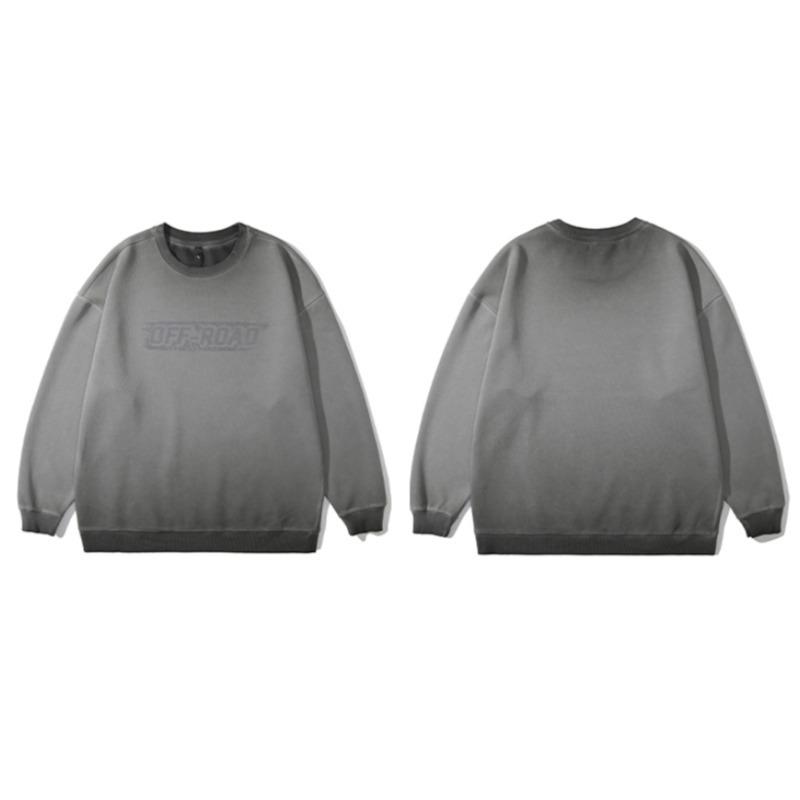 Pánské tričko s tlustým kulatým výstřihem s potiskem ve stylu American Vintage--Lehké a nemačkavé, všestranný dojíždějící svetr s dlouhým rukávem