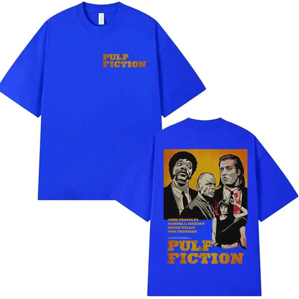 Classic Movie Pulp Fiction Graphic T Shirt Men Women Vintage Harajuku Fashion T-shirt Tops Cotton Short Sleeve Tshirt Streetwear