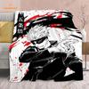 Cartoon Anime Jujutsu Kaisen Throws Blanket Soft Featuring Yuji Megumi Obara and Satoru Gojo Blanket for Travel Beding Bed