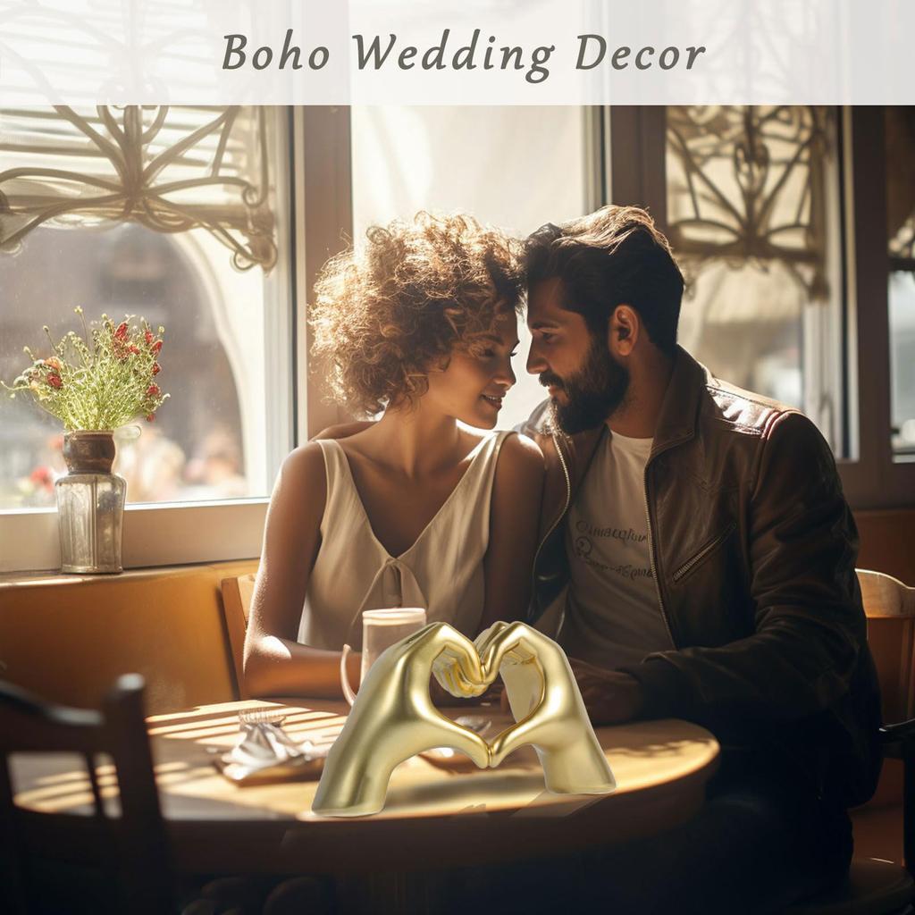 Kreative Herz Hand Statue Harz Abstrakt Hand Liebe Figuren Wohnzimmer Schlafzimmer Modernes Zuhause Schreibtisch Hochzeitsdekoration