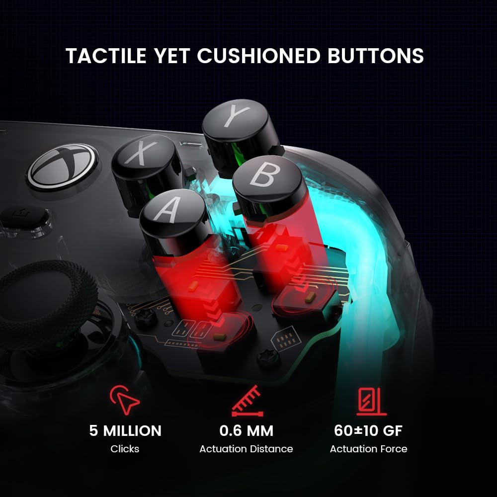 GameSir Kaleid Wired Controller for Xbox One Xbox Series featuring Hall Effect Sticks Analog PC Steam Game Compatible & X/S, & Triggers, Gamepad,