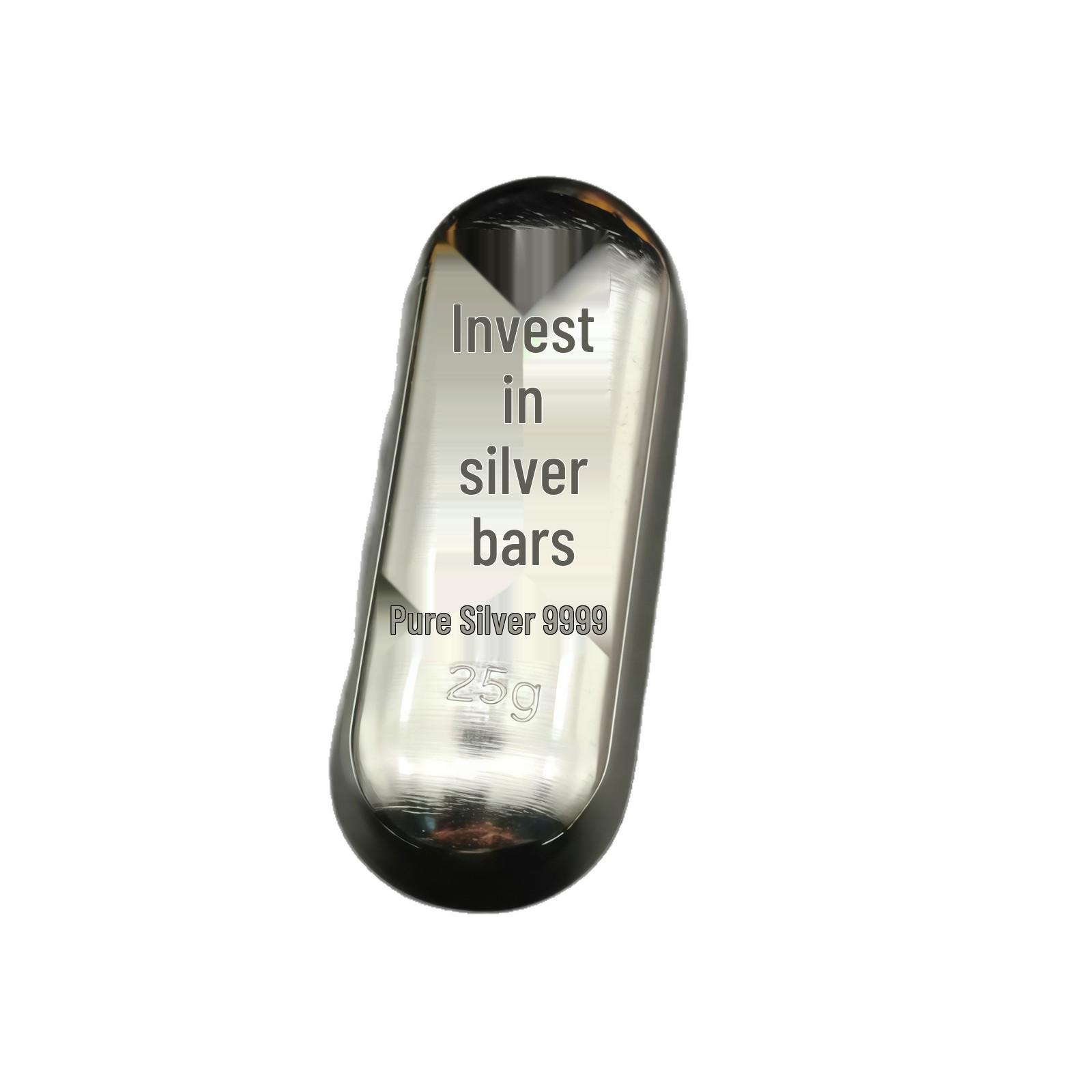 Silver-Plated Investment Bar Model: Desktop Ornament