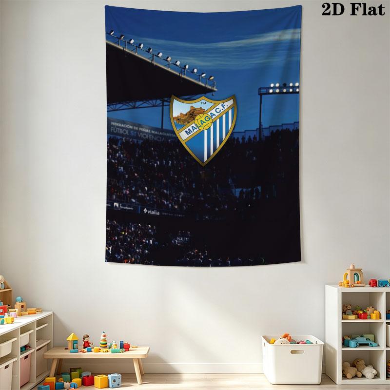 Málaga C .F Wall Hanging Printed Fabric Blanket Decorative Tapestries for Bedroom Living Room Home Decor