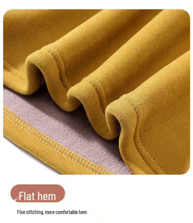 Camel Wool Women's Thick Fleece-Lined Semi-High Neck Top for Autumn/Winter