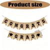 Stylish Graduation Themed Banners Hanging Ornament Linen Fabric Bunting For Party Backdrops Indoor and Outdoor Use