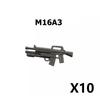 Military Building Block Set Military Supplies Waffen Accessory Soldier Colonel Helmet Gun Rifle M16 Waffen Box Ammunition Brick Toy