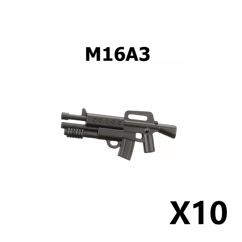 Military Building Block Set Military Supplies Waffen Accessory Soldier Colonel Helmet Gun Rifle M16 Waffen Box Ammunition Brick Toy