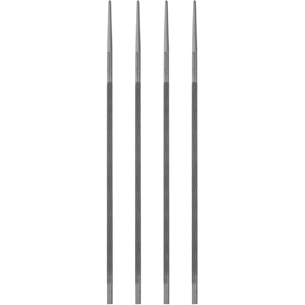 3-Pack Chainsaw Sharpening File, 3/16 Inch Round Sharpening File Steel Chainsaw File Without Plastic Handle for Sharpening/Chainsaw/Round Files