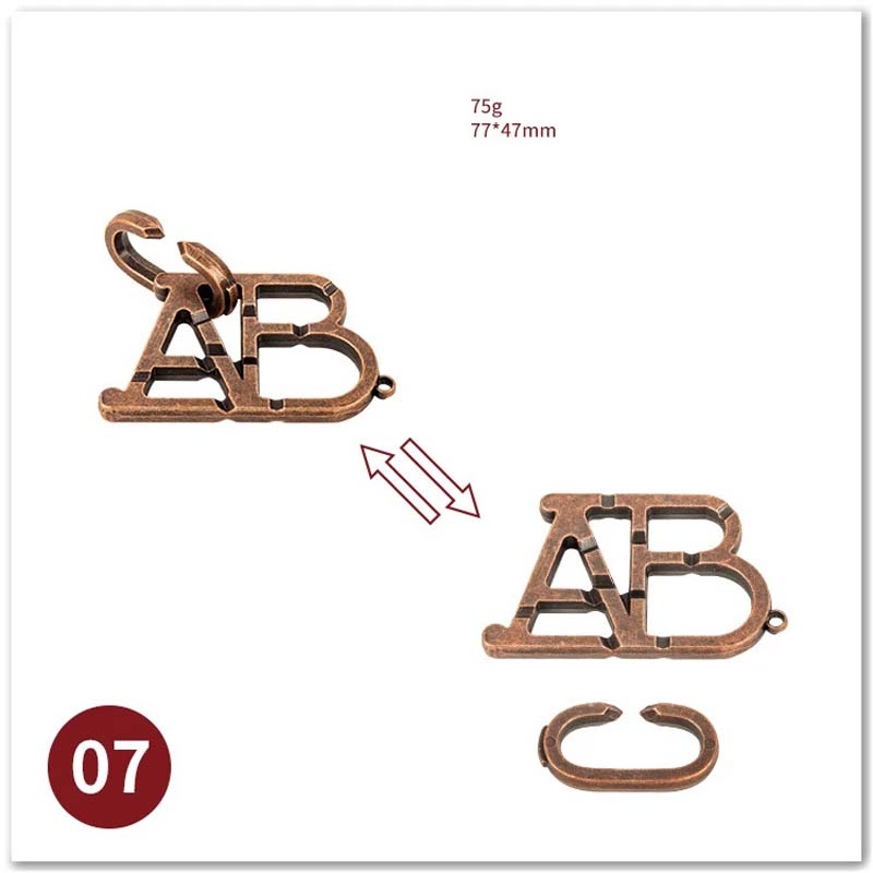 Metal 3D Jigsaw Puzzle Solving Toys Puzzle Unlocking Ring Buckle Children Adult Puzzle Games Leisure Puzzle Games